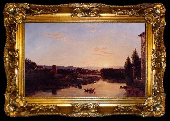 framed  Thomas Cole Sunset of the Arno, ta009-2